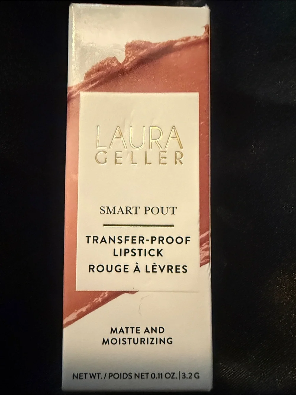 Laura Geller Smart Pout Transfer-Proof Lipstick, matte and moisturizing formula